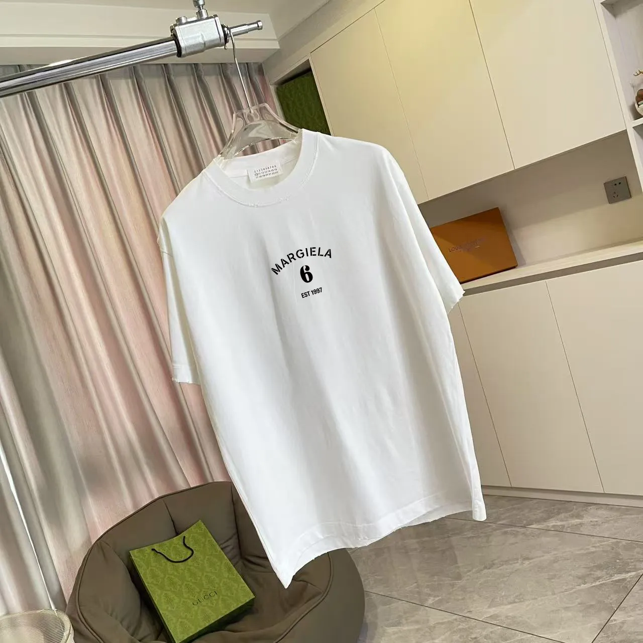 MM 6 2026 New Arrival logo 320g t Same Style Size：S M L XL XXL ：Black White Gray